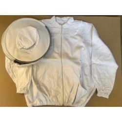 Méhész kabát zipzáros kalappal M-es